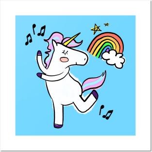 Dancing Unicorn Posters and Art